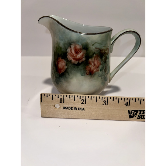 Vintage Sango China Occupied Japan Rose Floral Design Sugar Bowl & Creamer - Picture 9 of 10